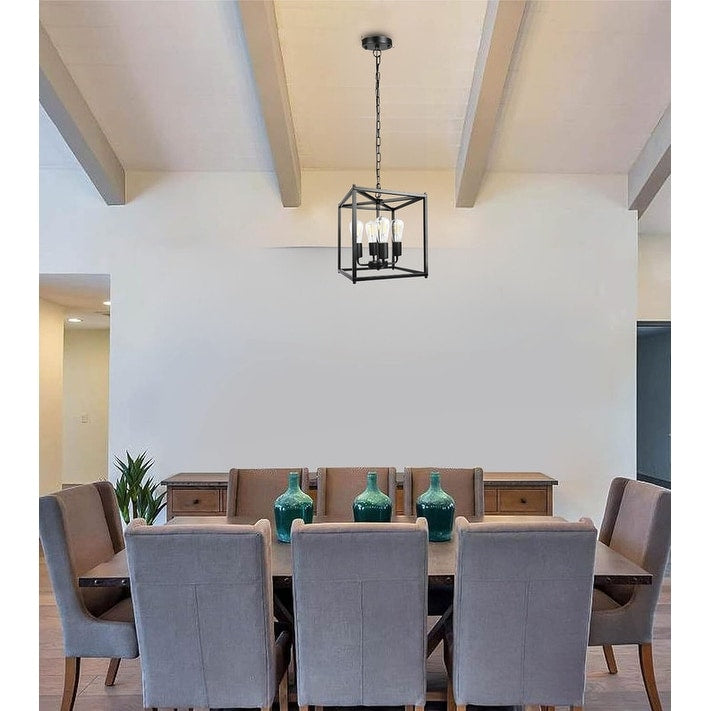 ‎Modern ceiling light black pendant lantern light metal kitchen light