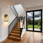 E26 Light fixture rustic wood wall lighting metal  porch light