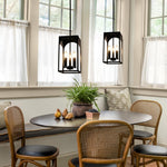 3 Lights hanging lantern iron indoor pendant black light fixture