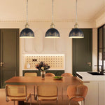 1-Light vintage chandelier iron pendant light gold black hanging fixture
