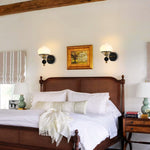1-Light lamp fixtures metal glass led light black gold wall sconce