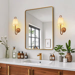 2  Pack wall sconce white wall light fixture fabric, metal, wicker sconce lights