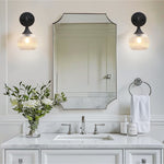 Clear shade lighting bulbs glass vanity sconces black wall lighting