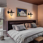 Waterproof light fixture aluminum wall light black entryway light