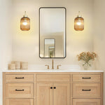 2 pack rechargeable bulb lights glass iron wall sconces Amber light fixture