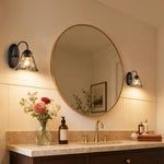 2 Pack light bulb light glass vanity light fixtures bronze wall sconces