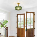 ‎modern light bulb glass metal light fixtures green shade of lights