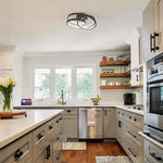 Modern ring light aluminum bathroom light black led ceiling light