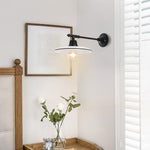 1 Light led light  white/Black wall light metal light bulb