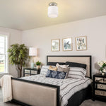 1 light ceiling lighting alloy steel semi flush mount nickel light fixture light
