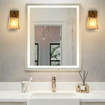 1-Light  wall sconce glass metal sconces lighting gold wall light fixtures