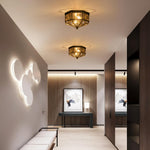 2 light mount flush light copper bedroom light black ceiling light