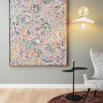 1 Light wall sconce pleated white wall lighting brass, ceramic bedroom wall lighting