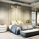 4 light led light bulbs metal ceiling light black brass shade lamp