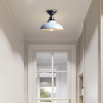 12-Inch semi flush mount metal ceiling light fixture white lamp fixtures
