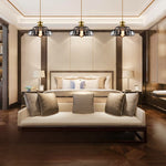 Flower shape hanging light fixture glass metal vintage pendant lights gold kitchen island