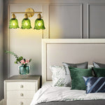 3 Pack green lighting tulip green light fixtures glass wall sconces