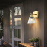 1-Light light bulbs metal glass wall sconce gold lighting fixtures