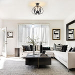 15” chandelier light metal hallway light black and gold indoor lighting