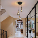 3 light hanging light metal glass pendant light lamp black gold modern lamp