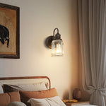 1 Light wall lighting oil-rubbed bronze bathroom sconces glass, metal wall light fixture