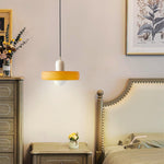 Modern single lamp glass, iron pendant light orange farmhouse chandelier