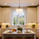 13.8 inch antique pendant lights glass metal kitchen island lighting white gold chandelier