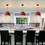 1 light hanging light fixture ‎metal resin modern lights for kitchen ‎orange red pendant lights