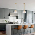 2 Pack bulbs light gold light fixtures glass, metal pendant light