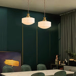 1-light mid century metal glass vintage chandelier white pendant light fixture
