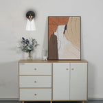 Farmhouse bulb lights black gold bedroom lights glass, metal wall light