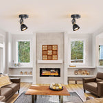 2 packs light fixture metal hallway ceiling lamps black brass living room light