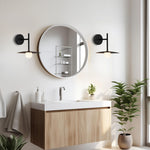 Modern wall sconce black wall lighting glass, metal bulb wall light