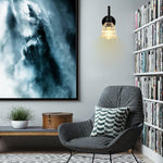 E26 bulb light black wall sconce metal bathroom light