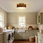 4-Light ceiling fixture metal light fixture wood grain ceiling light