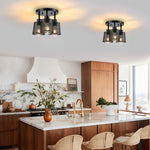 3 light led light metal light fixture black kitchen light