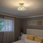 10 Inch light bulb light glass metal ceiling light gold lights and fixtures