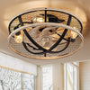 5 light industrial cage ceiling fan with light remote control farmhouse ceiling fan lamp with 3 speed