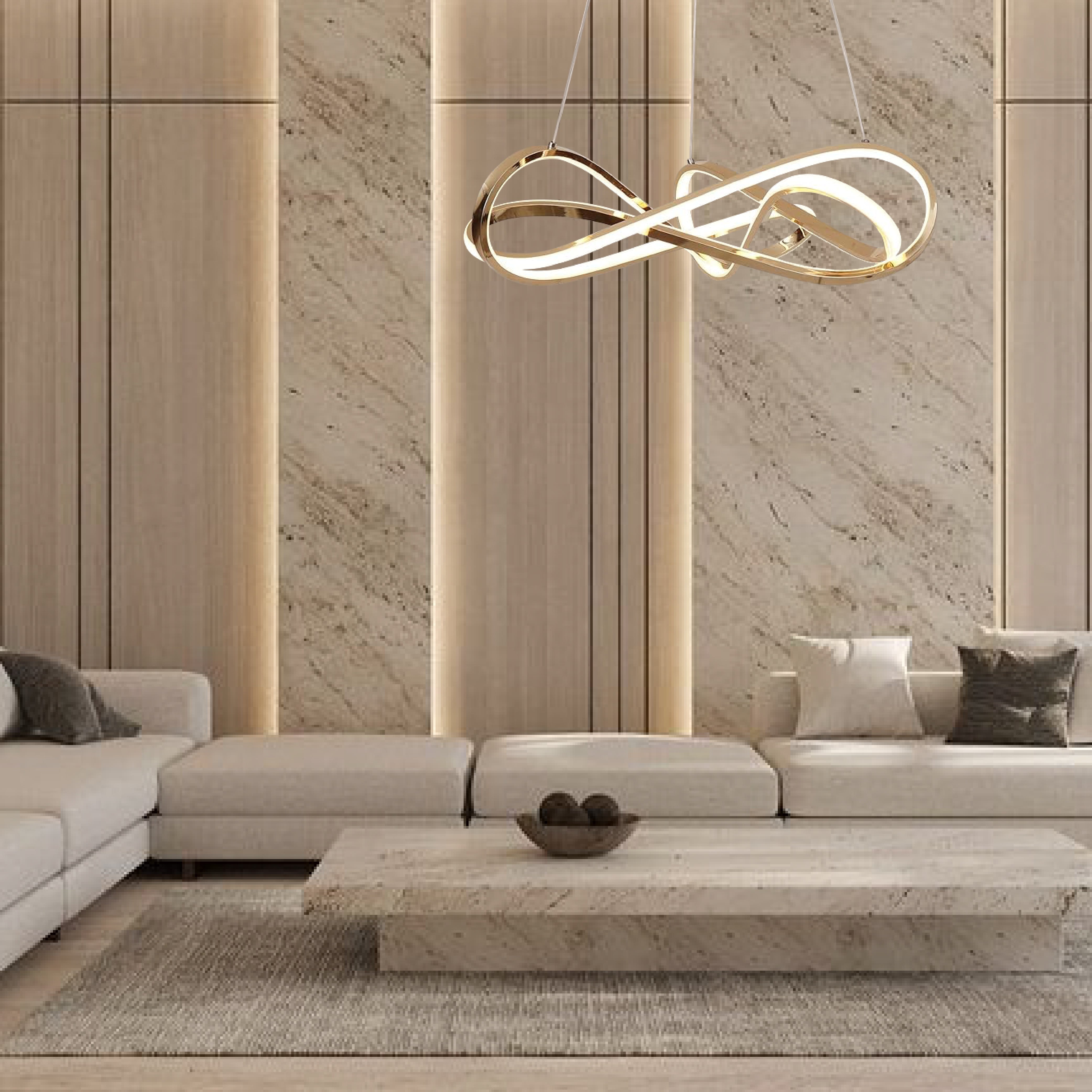 Modern aluminum chandelier lighting fixture Gold kitchen light DIY pendant light
