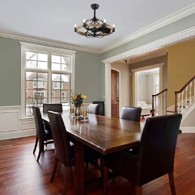 27’’ Farmhouse chandelier light black bedroom lights iron ceiling light