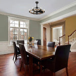 27’’ Farmhouse chandelier light black bedroom lights iron ceiling light