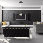 Adjustable braided cord kitchen light ‎black and smoke light fixture metal and crystal pendant light