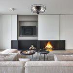 2 Pack farmhouse ceiling lighting black fixture ceiling light iron  flush mount light