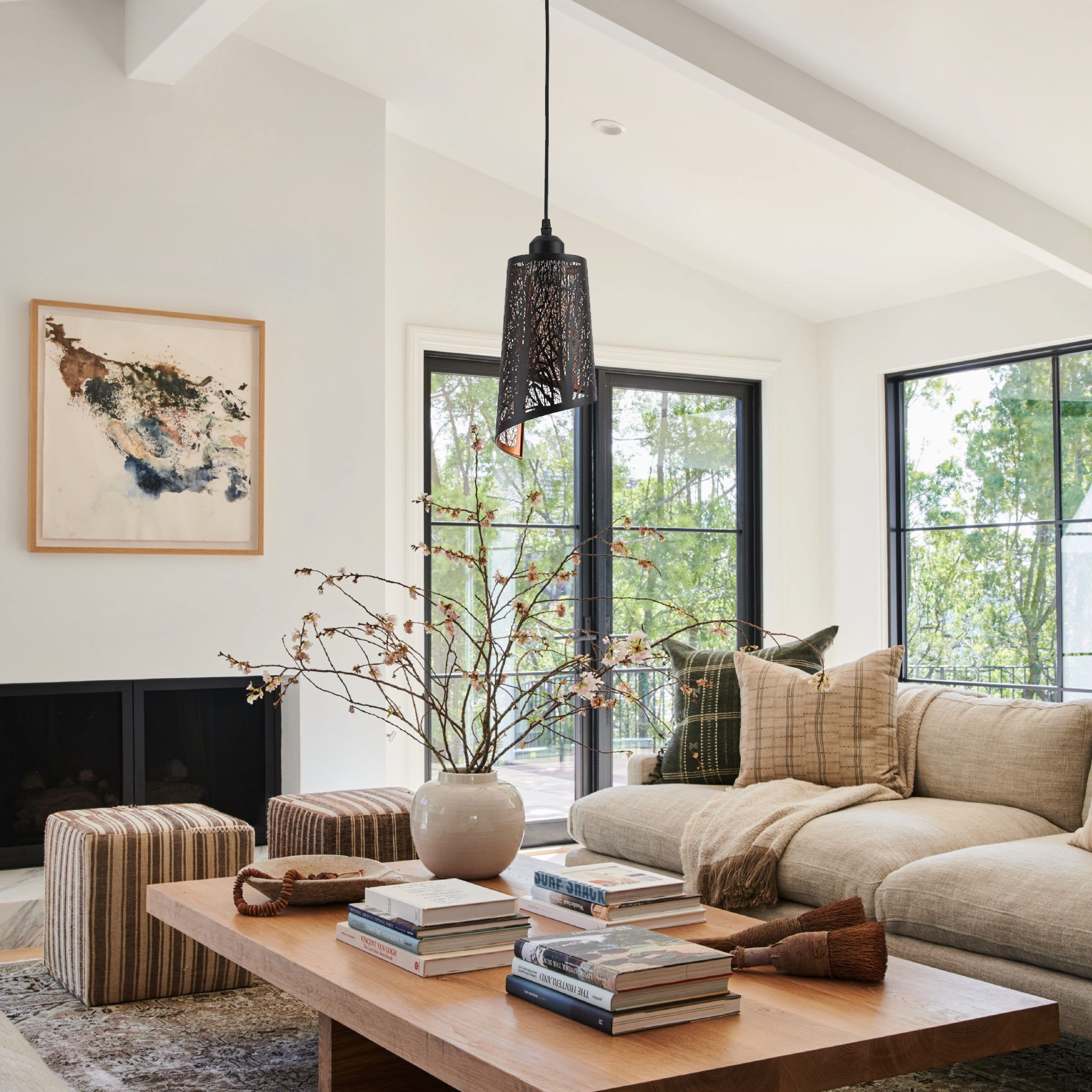 Industrial pendant lighting black hanging light metal island lights