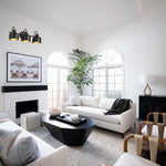 3-Light industrial fixtures light matte black wall sconce light steel vanity light