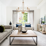 5 Light farmhouse chandelier light gold kitchen light vintage hanging pendant light fixture