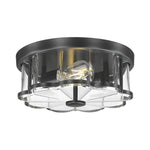 12” Light bulbs black, flower ceiling light glass, metal kitchen light