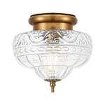 Modern light bulb gold light fixture glass ceiling light