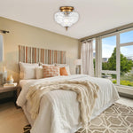 Modern light bulb gold light fixture glass ceiling light