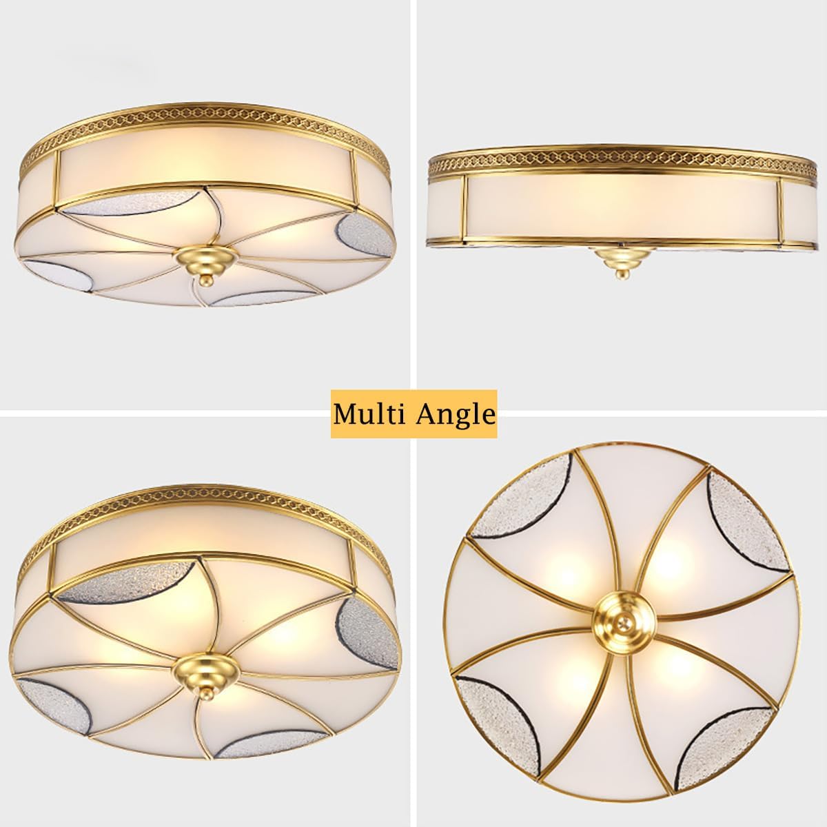 4 lights ceiling light glass fixture light metal bedroom lamp
